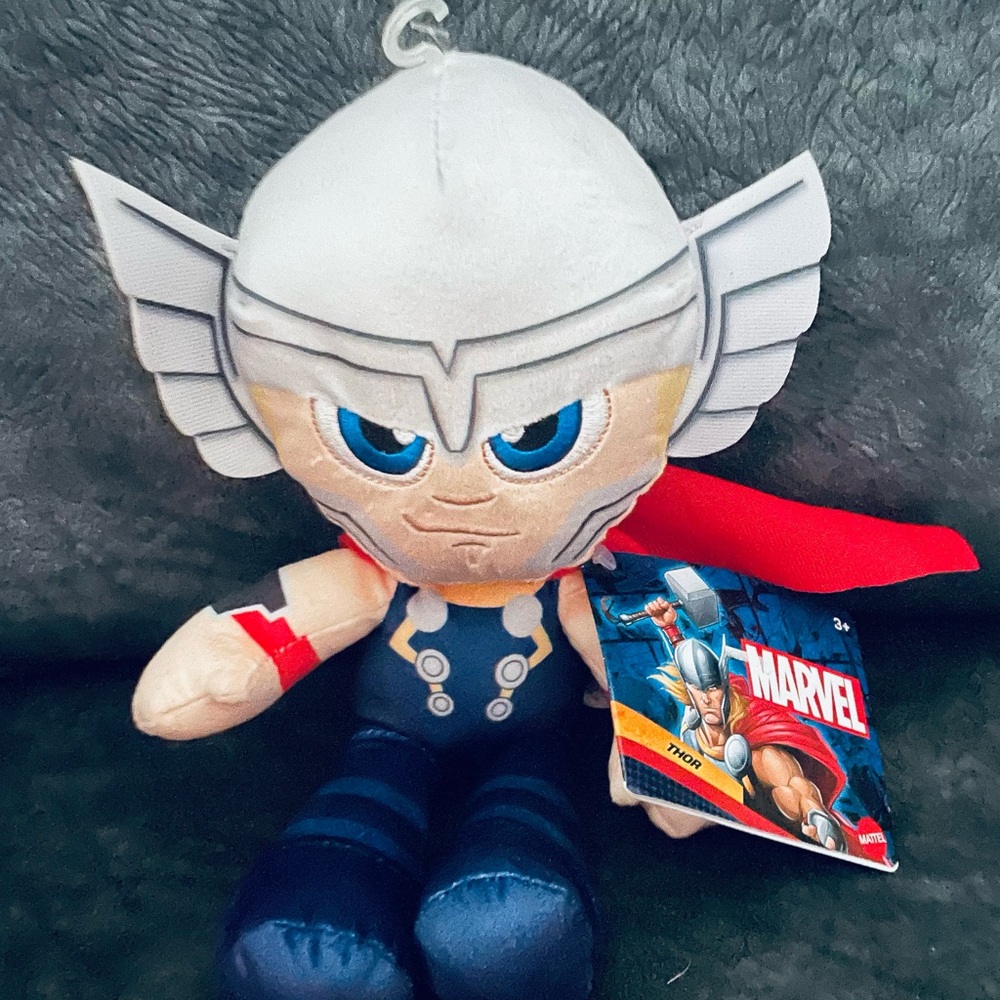 Marvel Thor Plush with Red Cape and Blue Outfit